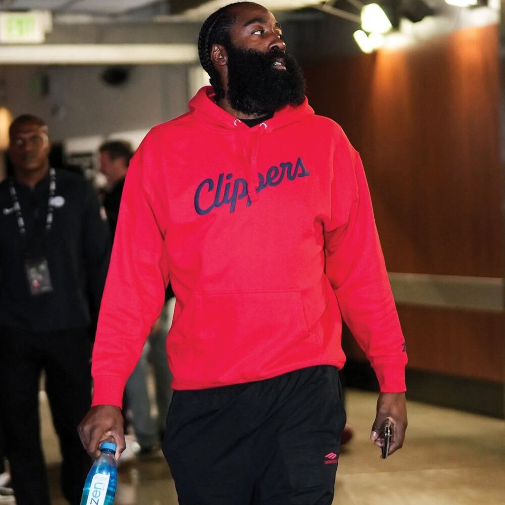 Red Script LA Clippers Hoodie Size M